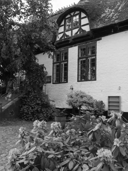 Pequeña Ciudad Arnis Río Schlei Alemania — Foto de Stock