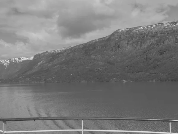 Kis Falu Eidfjord Norvégiai Hardangerfjord — Stock Fotó