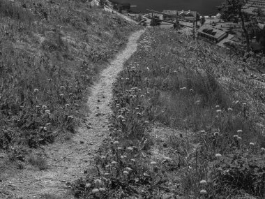 Norveç limanındaki küçük Eidfjord köyü