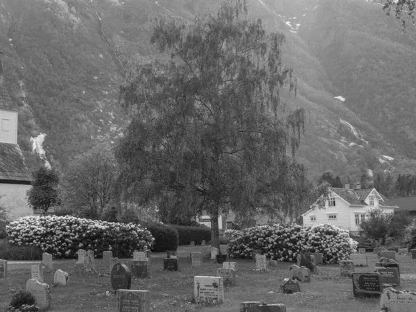 Petit Village Eidfjord Dans Hardangerfjord Nord — Photo