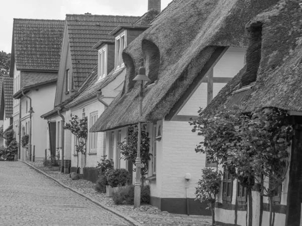 石勒苏益格 荷尔斯泰因的Maasholm小村庄 — 图库照片