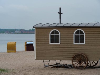 Baltık Denizi 'ndeki Eckernfoette şehri