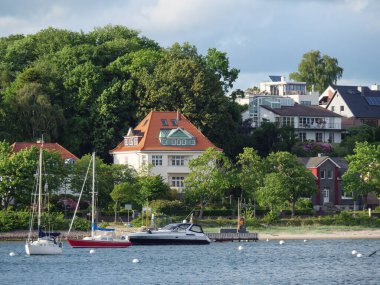 Baltık Denizi 'ndeki Eckernfoette şehri