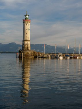 Lindau Almanya 'da göl kıyısında.