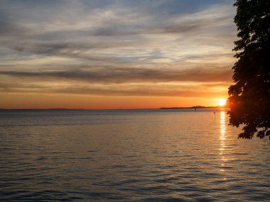Lindau Almanya 'da göl kıyısında.