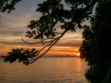 Lindau Almanya 'da göl kıyısında.