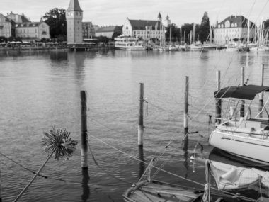 Lindau Almanya 'da göl kıyısında.