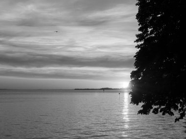 Lindau Almanya 'da göl kıyısında.