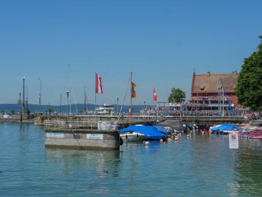 Meersburg, Almanya 'daki göl kentinde.