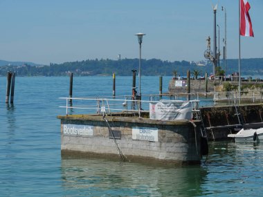 Meersburg, Almanya 'daki göl kentinde.
