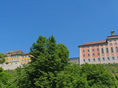 Meersburg, Almanya 'daki göl kentinde.