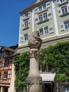 Meersburg, Almanya 'daki göl kentinde.