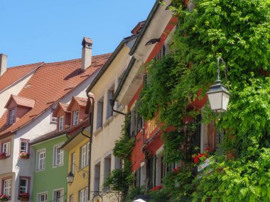 Meersburg, Almanya 'daki göl kentinde.