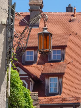 Meersburg, Almanya 'daki göl kentinde.