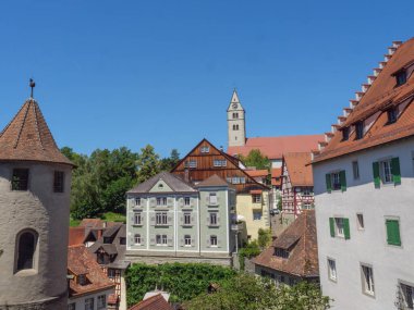 Meersburg, Almanya 'daki göl kentinde.