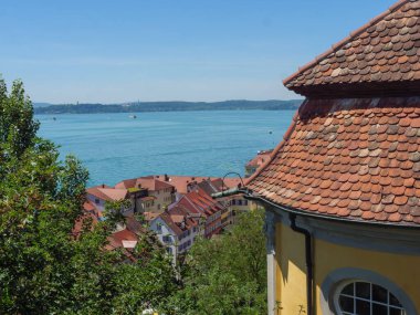 Meersburg, Almanya 'daki göl kentinde.