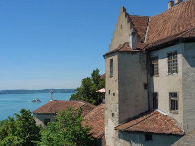 Meersburg, Almanya 'daki göl kentinde.