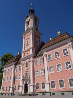 Meersburg, Almanya 'daki göl kentinde.