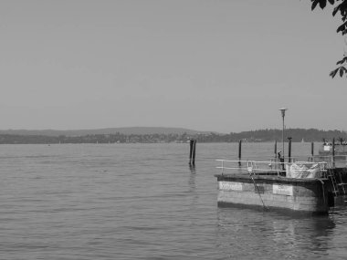 Meersburg, Almanya 'daki göl kentinde.