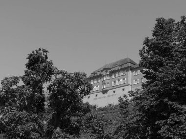 Meersburg, Almanya 'daki göl kentinde.