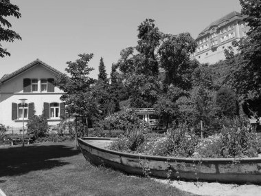 Meersburg, Almanya 'daki göl kentinde.