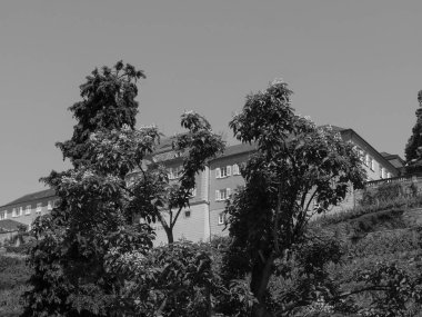 Meersburg, Almanya 'daki göl kentinde.