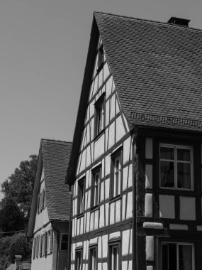 Meersburg, Almanya 'daki göl kentinde.