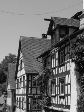 Meersburg, Almanya 'daki göl kentinde.