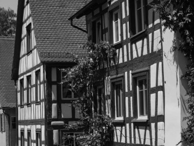 Meersburg, Almanya 'daki göl kentinde.