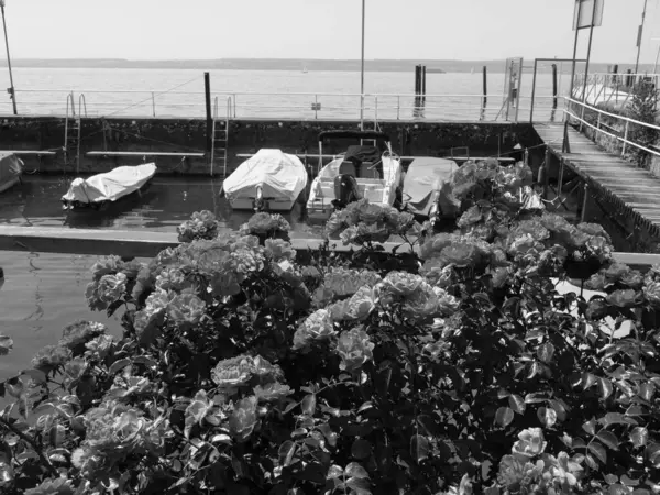 Meersburg, Almanya 'daki göl kentinde.