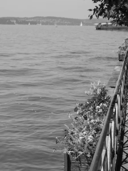 Meersburg, Almanya 'daki göl kentinde.