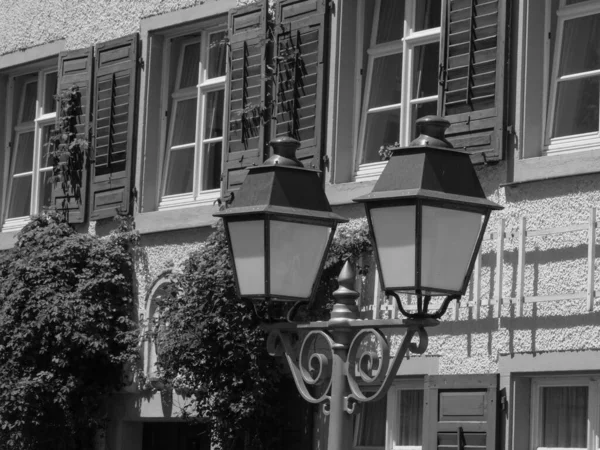 Meersburg, Almanya 'daki göl kentinde.