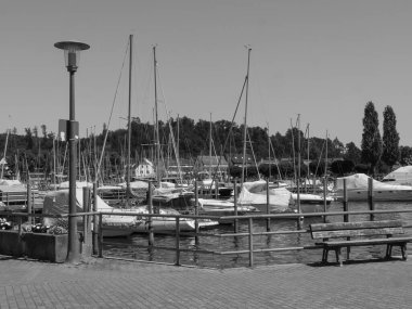 Meersburg, Almanya 'daki göl kentinde.