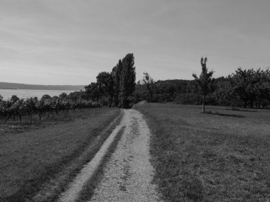 Meersburg, Almanya 'daki göl kentinde.