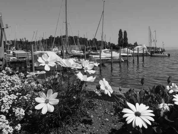 Meersburg, Almanya 'daki göl kentinde.
