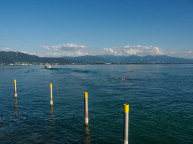 Göl kenarındaki Lindau şehrinde.