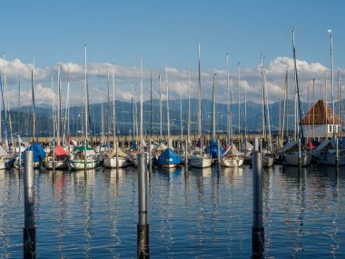 Göl kenarındaki Lindau şehrinde.