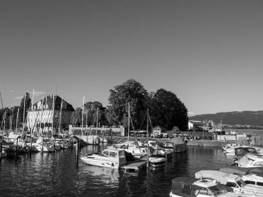 Göl kenarındaki Lindau şehrinde.