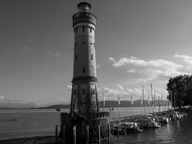 Göl kenarındaki Lindau şehrinde.