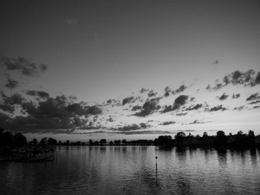 Göl kenarındaki Lindau şehrinde.