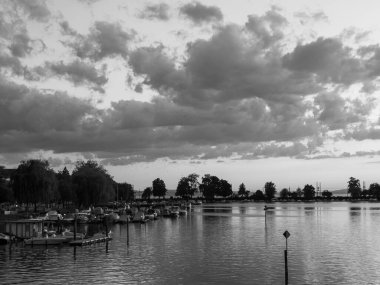 Göl kenarındaki Lindau şehrinde.