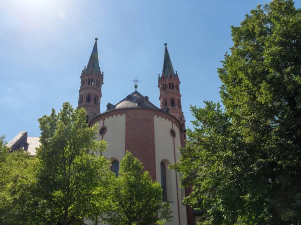 Miasto Wuerzburg Nad Rzeką Główną — Zdjęcie stockowe