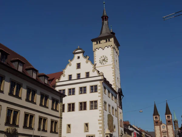 City Wuerzburg River Main — Stock Photo, Image