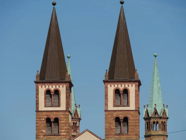 Staden Wuerzburg Vid Floden Main — Stockfoto