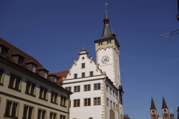 Staden Wuerzburg Vid Floden Main — Stockfoto