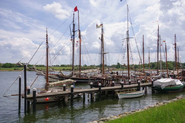 Kappeln Реке Schlei Германии — стоковое фото