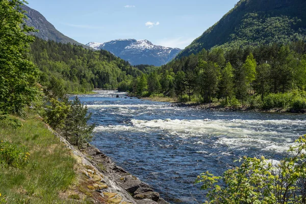 Eidfjord City Norway — Fotografia de Stock