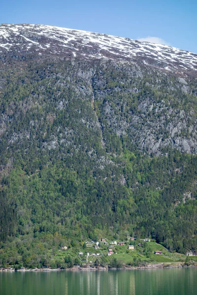 Wiosna Eidfjord Norwegii — Zdjęcie stockowe