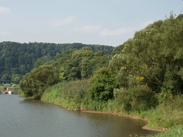 Bad Karlshafen Weser River — Zdjęcie stockowe
