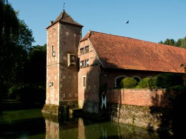 castle and park in the german muensterland